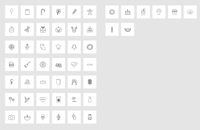 50 Holiday Icons For Figma App